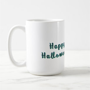 Gruseliger Jack O’Lantern-Kürbis mit leuchtenden A Kaffeetasse