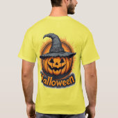 Gruseliger Jack-O'-Lantern-Kürbis T-Shirt (Rückseite)