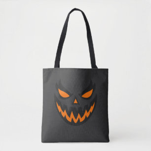 Gruseliger Jack O'Lantern-Gesicht Halloween-Entwur Tasche