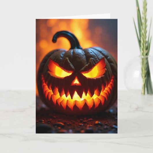 Gruseliger Jack Olantern-Karten Karte (Vorderseite)