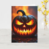 Gruseliger Jack Olantern-Karten Karte (Gelbe Blume)