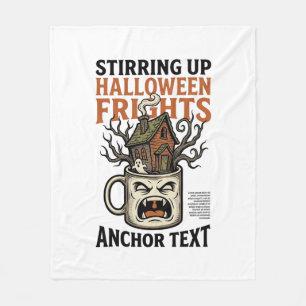 Gruseliger Kaffee Halloween Verfluchte Tasse Grafi Fleecedecke