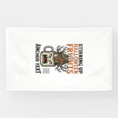 Gruseliger Kaffee Halloween Verfluchter Becher Gra Banner (Horizontal)