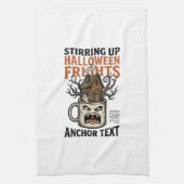 Gruseliger Kaffee Halloween Verfluchter Becher Gra Geschirrtuch (Vertikal)