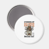 Gruseliger Kaffee Halloween Verfluchter Becher Gra Magnet (Vorderseite/Rückseite)