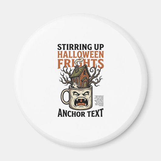 Gruseliger Kaffee Halloween Verfluchter Becher Gra Magnet (Vorne)