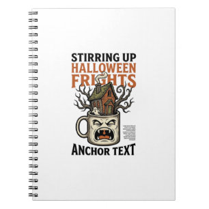 Gruseliger Kaffee Halloween Verfluchter Becher Gra Notizblock