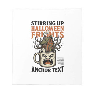 Gruseliger Kaffee Halloween Verfluchter Tasse Graf Notizblock