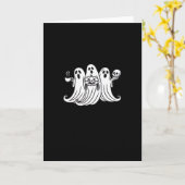 Gruseliger Kaffee schlürfender Kürbis haltender To Karte (Gelbe Blume)