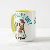 Gruseliger Kaffeebecher mit lustigem Geisterdesign Tasse (Vorderseite Links)