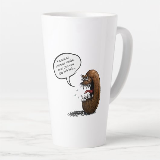 Gruseliger Kaffeebohne Milchtasse (Rechte Ecke)