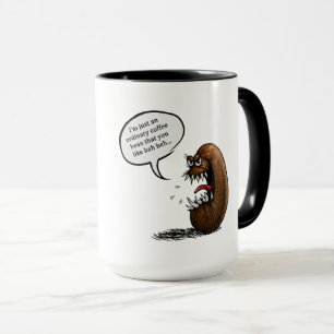 Gruseliger Kaffeebohne Tasse