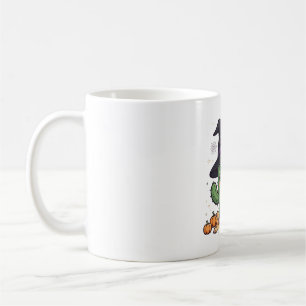 Gruseliger Kaktus-Hexenhut-Wüsten-Halloween-Kunst Kaffeetasse