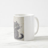Gruseliger Katzenbecher Kaffeetasse (VorderseiteRechts)