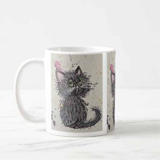 Gruseliger Katzenbecher Kaffeetasse (Links)