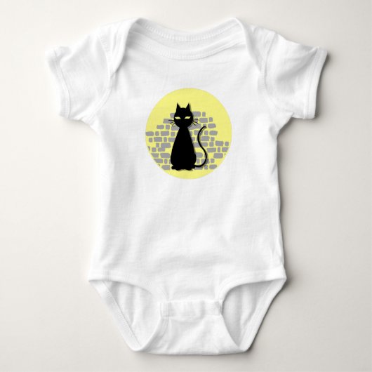 Gruseliger Katzengesamtkostüm Baby Strampler (Vorderseite)