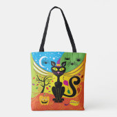 Gruseliger Katzenwind Tasche (Rückseite)