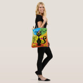 Gruseliger Katzenwind Tasche (Am Model)