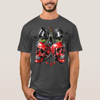 Gruseliger Kirsch Halloween-Bogen T-Shirt