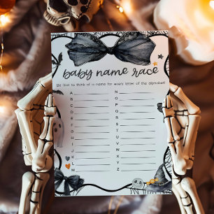 Gruseliger kleiner Boo-Baby-Name-Rennen-Spiel