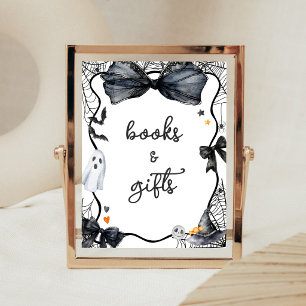 Gruseliger kleiner Boo-Baby-Shower-Bücher-und-Gesc Poster