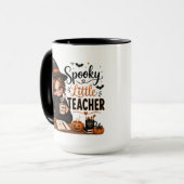 Gruseliger kleiner Lehrer Schwarzer Akzent Hallowe Tasse (Vorderseite Links)