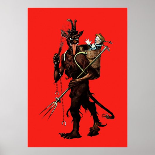 Gruseliger Krampus Poster (Vorne)