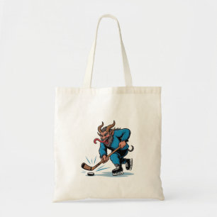Gruseliger Krampus spielt Eishockey Weihnachten  Tragetasche