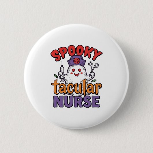 Gruseliger Krankenpfleger Halloween-Geist Shirt De Button (Vorderseite)