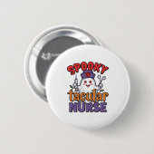 Gruseliger Krankenpfleger Halloween-Geist Shirt De Button (Vorne & Hinten)