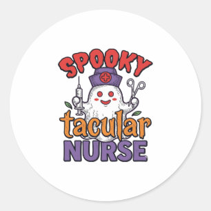 Gruseliger Krankenpfleger Halloween-Geist Shirt De Runder Aufkleber
