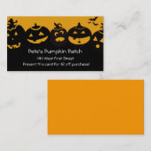 Gruseliger Kürbis-Flecken… Visitenkarte (Vorne/Hinten)