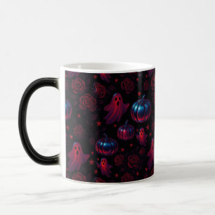 Gruseliger Kürbis-Geist-Rosen-Becher - 11 oz Verwandlungstasse