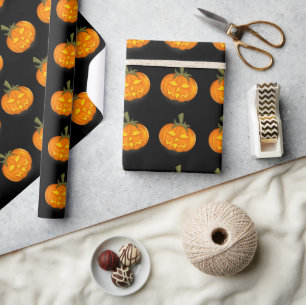 Gruseliger Kürbis Halloween-Geschenkverpackungspap Geschenkpapier