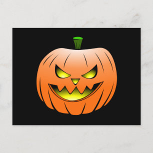 Gruseliger Kürbis Halloween-Postkarte Postkarte