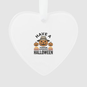 Gruseliger Kürbis Halloween Vintage Gravur Shirt D Ornament