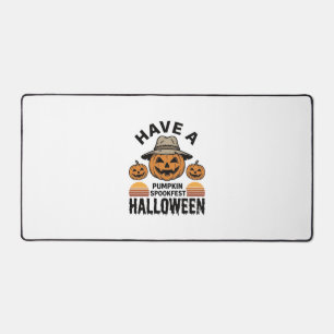 Gruseliger Kürbis Halloween Vintage Gravur Shirt D Schreibtischunterlage