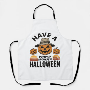 Gruseliger Kürbis Halloween Vintage Gravur Shirt D Schürze