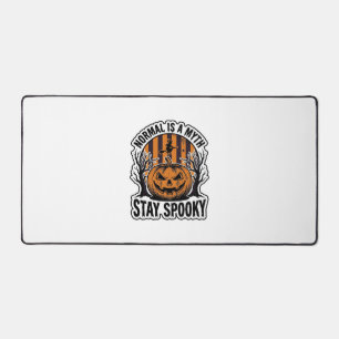 Gruseliger Kürbis Hexe Vintage Gravur Halloween S Schreibtischunterlage
