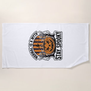 Gruseliger Kürbis Hexe Vintage Gravur Halloween S Strandtuch