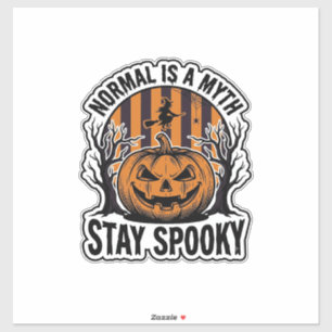 Gruseliger Kürbis Hexe Vintage-Stich Halloween S Aufkleber
