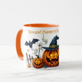 Gruseliger Kürbis-Magie-Mug Tasse (Vorderseite Links)