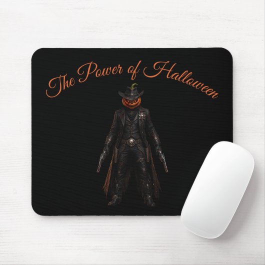 Gruseliger Kürbis-Sheriff-Cowboy Jack-o'-Lantern G Mousepad (Mit Mouse)