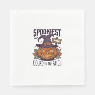 Gruseliger Kürbis-Shirt Vintage-Gravur Halloween-T Serviette