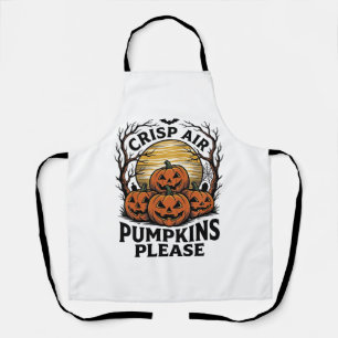 Gruseliger Kürbis-Shirt Vintage-Gravur Herbst Hall Schürze