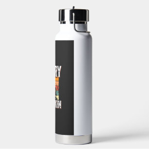 Gruseliger Kürbis Spukhaus Halloween-Design_1 Trinkflasche