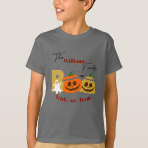 Gruseliger Kürbis-Süßigkeiten oder Saures T-Shirt