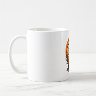 Gruseliger Kürbis Vogelscheuche Spukhaus Vollmond Kaffeetasse