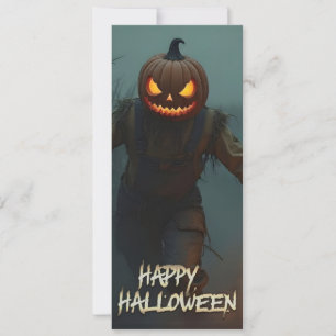 Gruseliger Kürbiskopf Halloween Szene