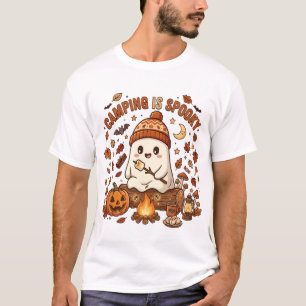 Gruseliger Lagerfeuer-Geist – Süßes Halloween-Camp T-Shirt